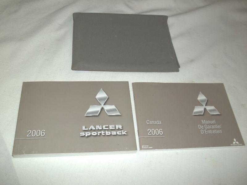 2006 mitsubishi lancer sportback french owner manual 3/pc.set & mitsubishi case