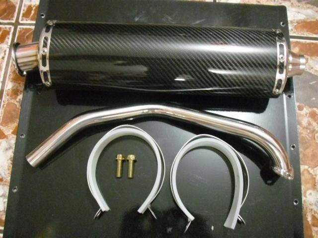 Scooter 150cc gy6 racing high performance carbon fiber oval style exhaust