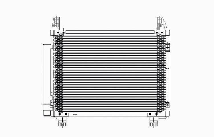 Replacement ac condenser pfc type 07-08 toyota yaris 08-09 scion xd 8846052130