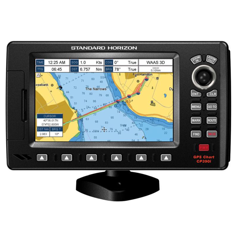 Standard horizon cp390i 7" internal gps chartplotter w/built-in c-map cartograph