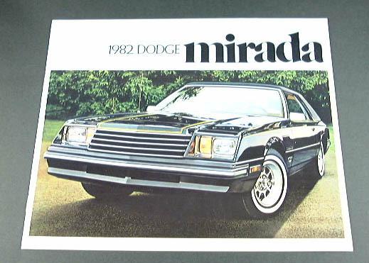 1982 82 dodge mirada brochure landau cmx t-bar