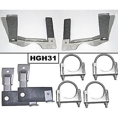 Pypes exhaust hangers oe style stainless steel 2.5" diameter chevy chevelle set