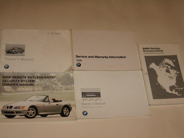 Bmw e36 1998 full owners manual driver hand book case and window sticker 318 328