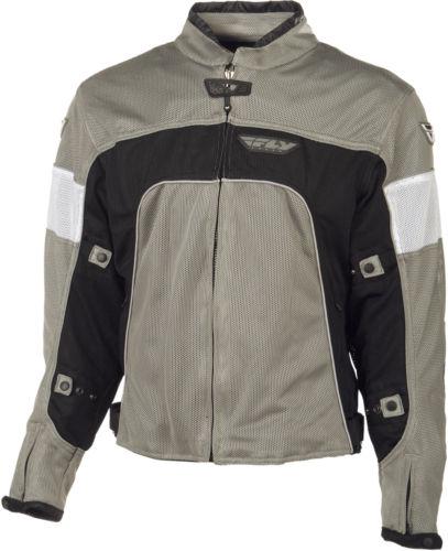 Fly racing coolpro ii mesh motorcycle jacket silver/black xxx-large