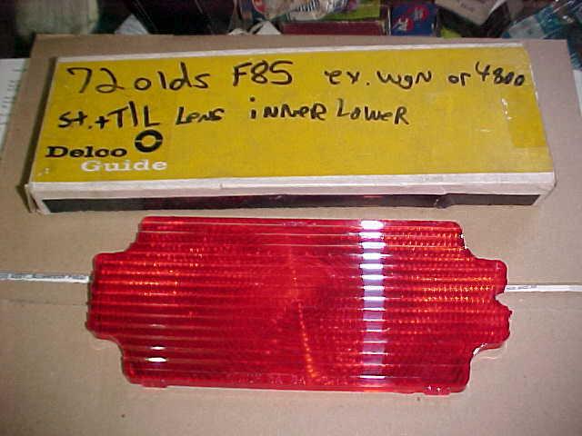 1972 oldsmobile f85 cutlass nos stop \ tail lamp lens