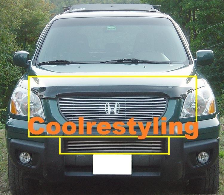 03 04 05 honda pilot billet grille combo inserts upper bumper