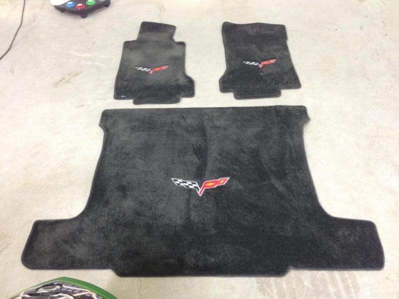 2006 2007 2008 2009 c6 corvette coupe custom floor mats with c6 flag