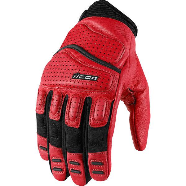 Red m icon superduty 2 leather glove