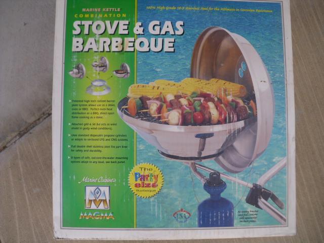 Magma a10-017 marine kettle combo stove & gas barbeque 17" party size