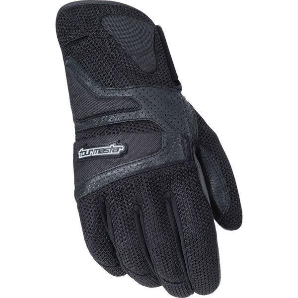 Black l(10) tour master intake air vented leather/textile glove