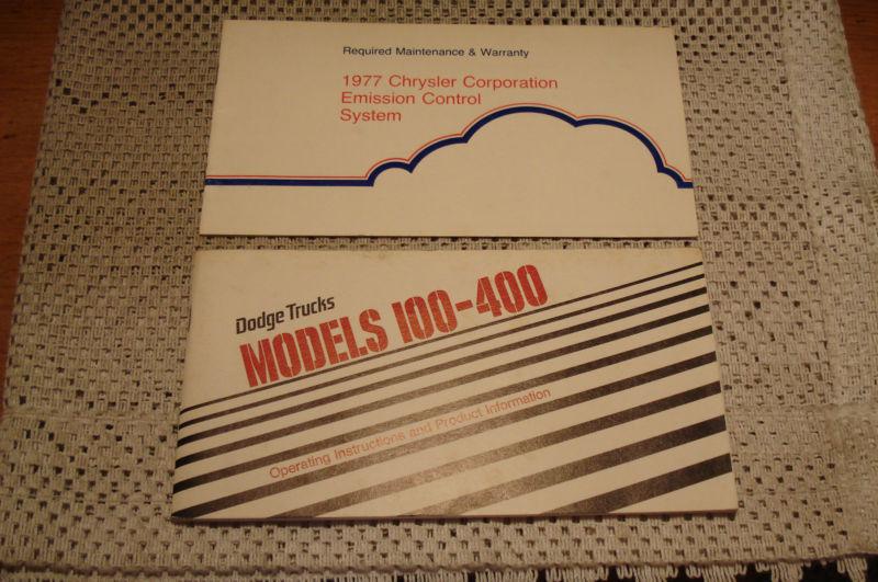 1977 dodge truck owners manual set glove box books original