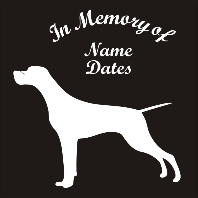 In memory of hunting retriever pointer dog vinyl decal window sticker