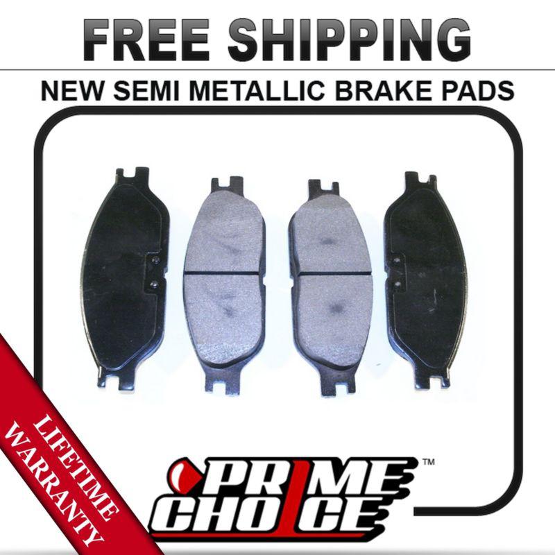 Front semi metallic disc brake pad kit full set with lifetime warranty