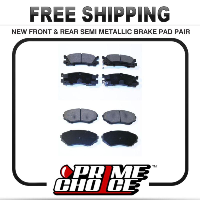 Premium front & rear metallic disc brake pads 2 full complete sets 4 pair 8 pads