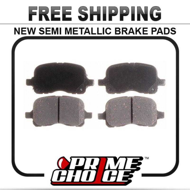 New premium complete set of front metallic disc brake pads with shims