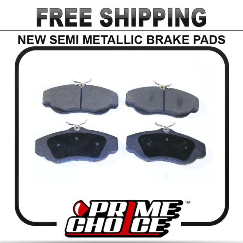 New premium complete set of front metallic disc brake pads with shims