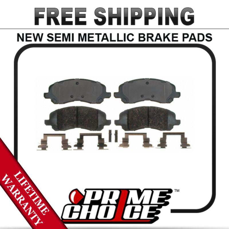 Front semi metallic disc brake pad kit full set with lifetime warranty