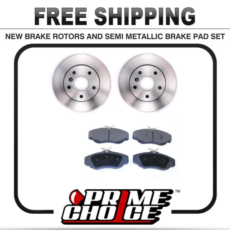 Premium front metallic brake pads and disc rotors complete kit left & right pair