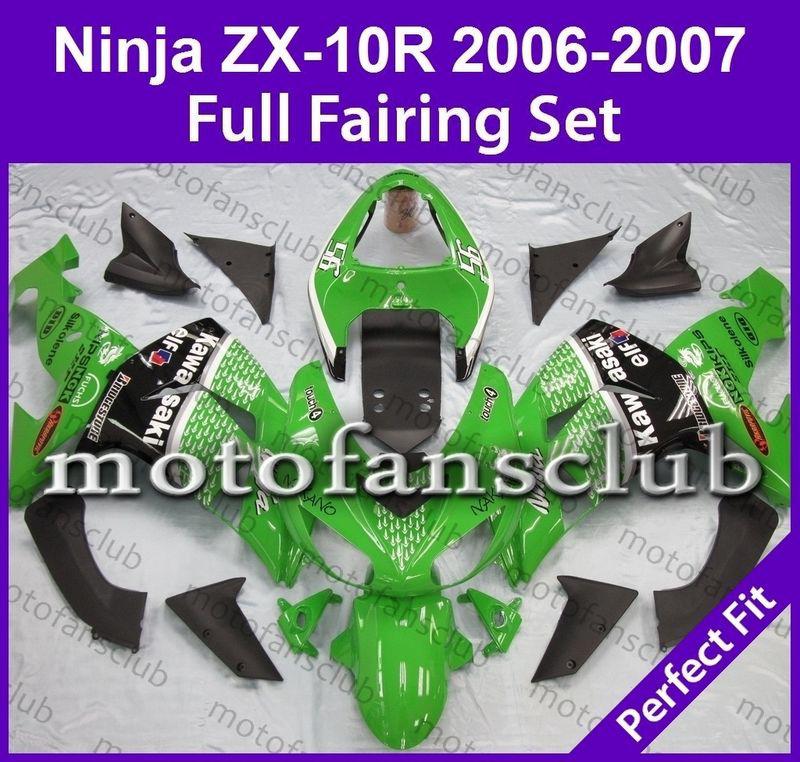 Fit kawasaki 06 07 zx 10r zx10r ninja 2006 2007 fairing bodywork plastics #03 c