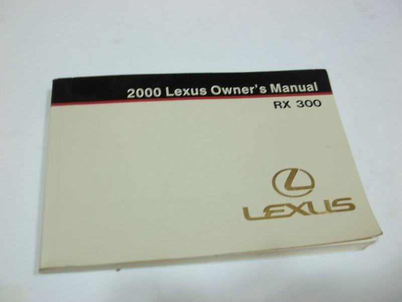 2000 lexus rx 300 owner manual. / free s/h. / oem 