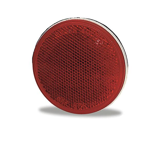 Grote 40062 - sealed 3" round stick-on reflector - red