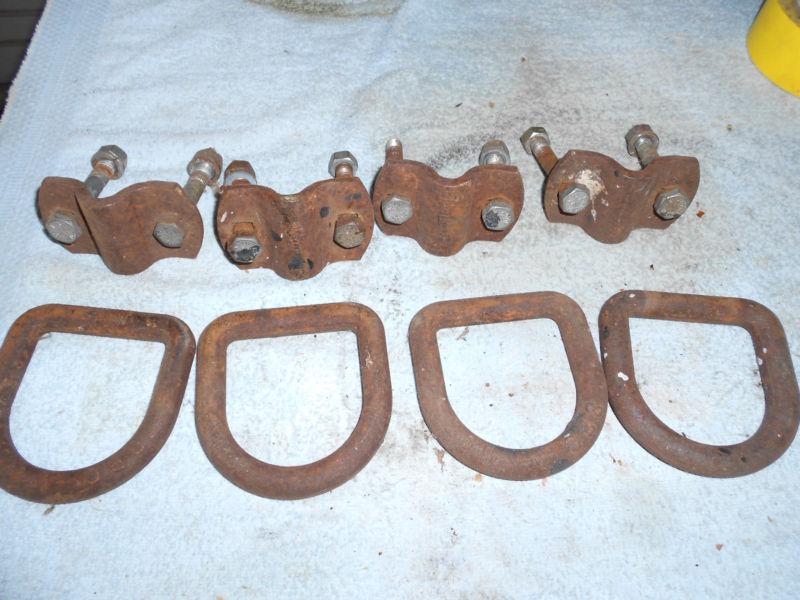 D rings for wall or floor anchor tie downs (4)