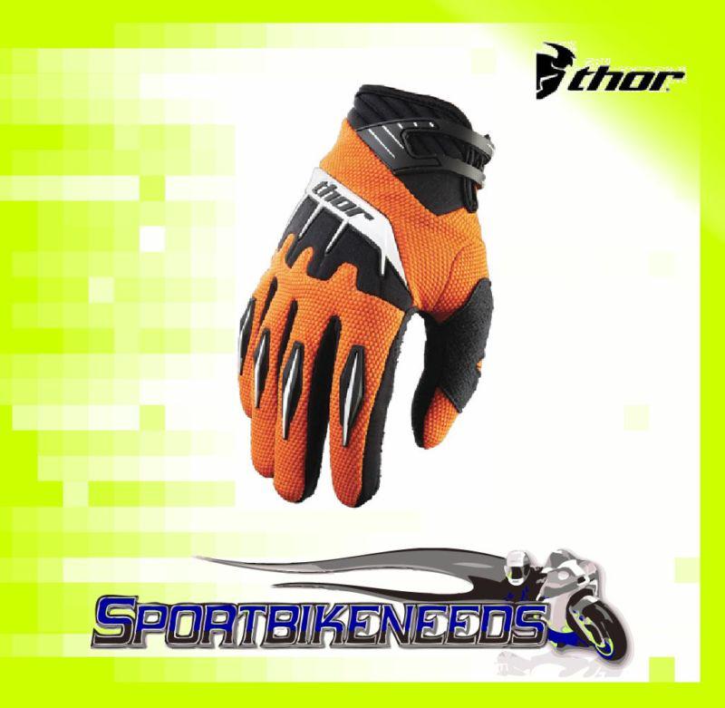 Thor 2012 spectrum gloves orange motocross medium m