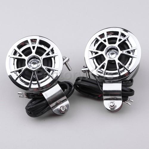 Gau new 2 x 12v speakers for motorcycle atv car radio ipod mp3