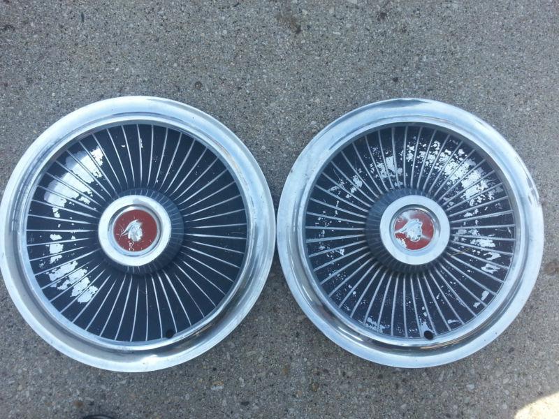 1965 mercury hubcaps, set of two