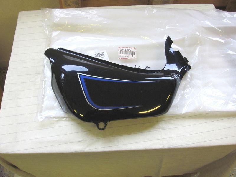 Kawasaki en500 a1-a3 en400 b1 vulcan blue left side cover lh 36010-5342-fc nos