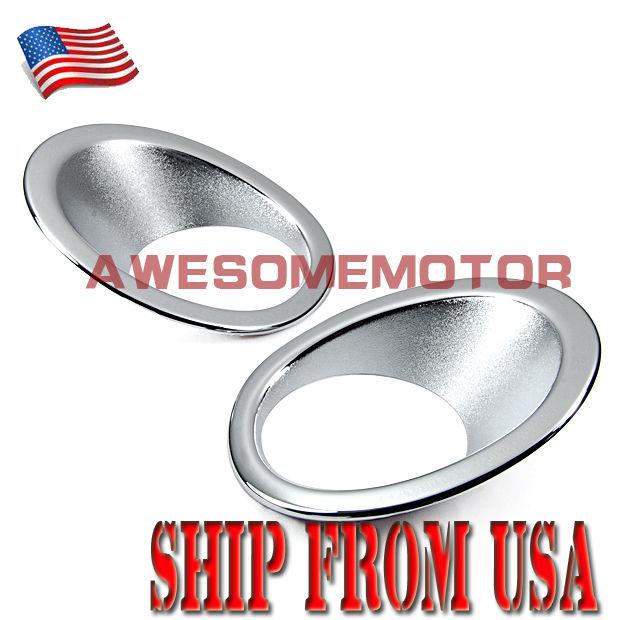 Us new chrome front fog lamp light cover trim for honda crv lhd 2007-2009 2 pcs 