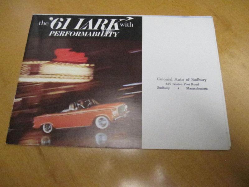 1961 studebaker lark  dealer brochure opens up to dealer wall poster