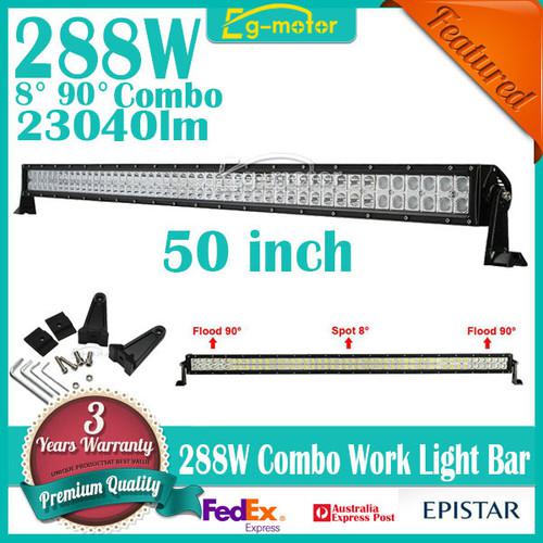 288w 50inch epistar flood spot led work light bar offroad car truck drving lamp