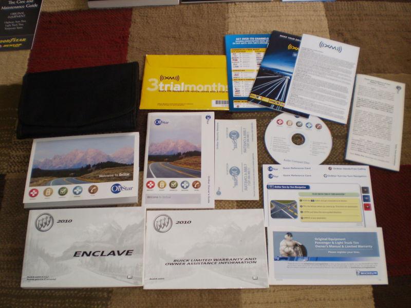 2010 buick encalve awd fwd suv owners manual books guide onstar xm case