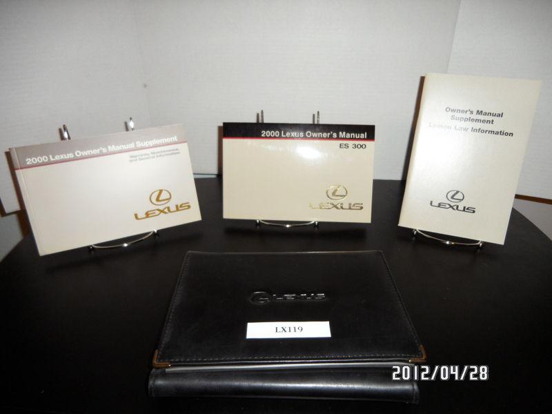 2000 lexus es300 oem owners manual--fast free shipping to all 50 states