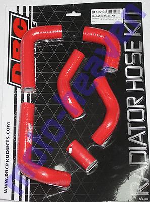 Drc silicone radiator hose set hoses red te tc txc smr 250 2006-2009 (d47-02-043