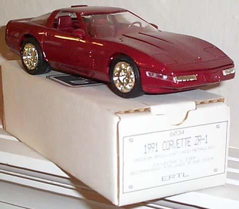 Gm 1991 corvette zr-1 medium brilliant red metallic coupe promotional model nib