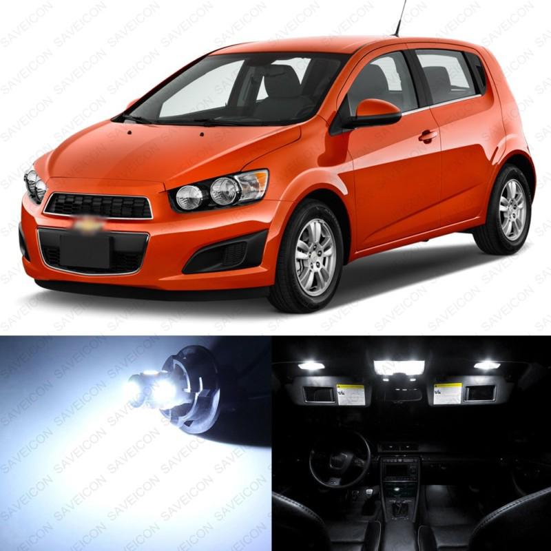 13 x xenon white led interior light package for 2012-2014 chevrolet chevy sonic