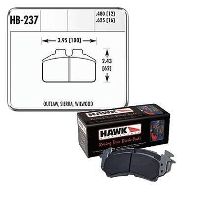 Hawk performance black racing brake pad hb237m-625