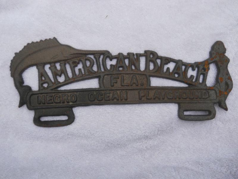 Vintage florida american beach license plate topper