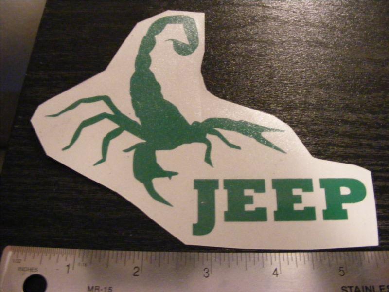 Scorpion jeep wrangler cj tj yk jk xj vinyl sticker decal