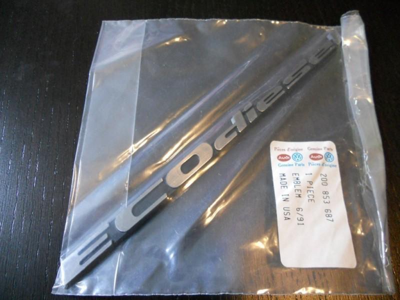 Volkswagen golf jetta "ecodiesel" emblem nos oem vw pn 200-853-687