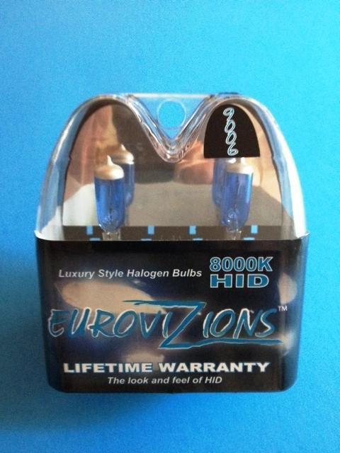 White/blue tint 9006 hb4 xenon hid look foglights bulbs fog lights 8000k "new"