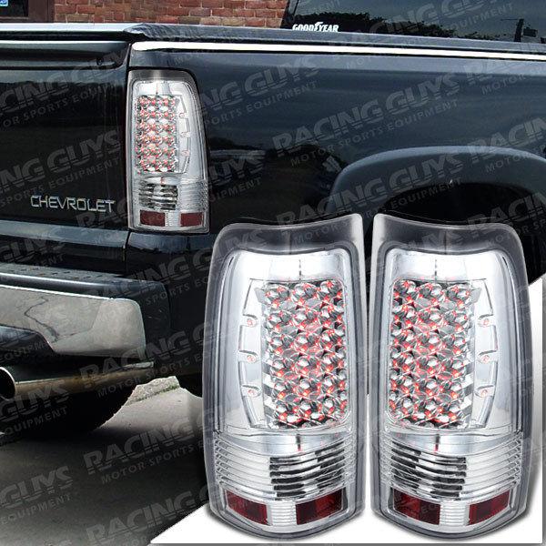 New left+right euro clear chrome led  brake lamp tail signal lights assembly l+r