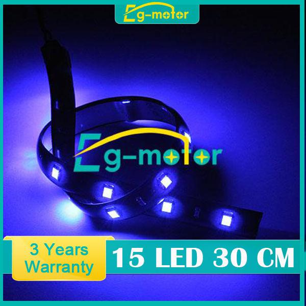 1210 smd 15 led blue led lamp 30cm waterproof flexible car strip decoration