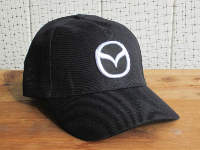 New nwt mazda logo black baseball golf fishing driving hat cap automobile car nr