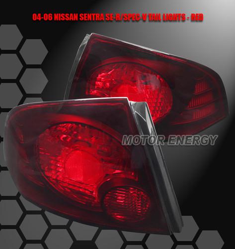 2004 2005 2006 nissan sentra se-r spec v tail brake light rear lamp red lens set