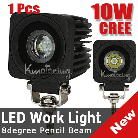 10w cree led flood pencil beam work light car van motorcycle 4wd 4x4 dc 10v~30v