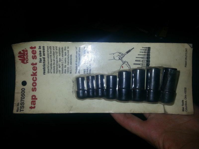 Mac tools 8 piece tap socket set new ts70500