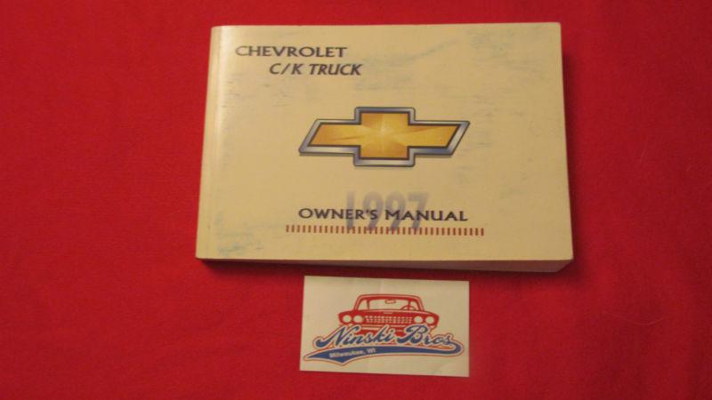 1997 chevrolet chevy c/k truck owners manual 97